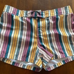 Girls striped surf shorts